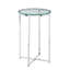 Leverette Glass Top Cross Legs End Table-35615126