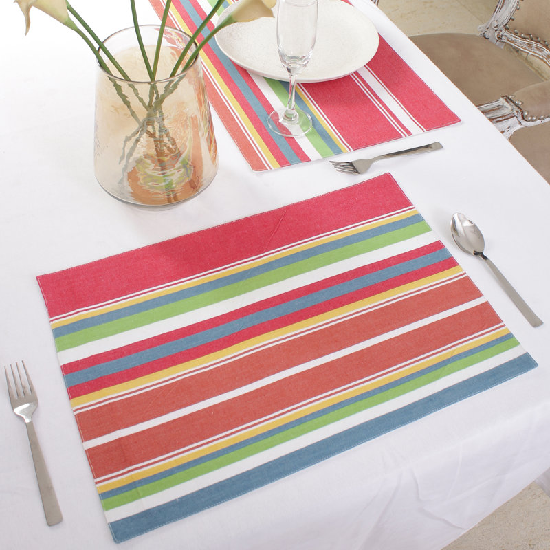 Laisha Cotton Striped Rectangle Placemat