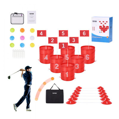 Jeu de golf portatif à 6 trous pour enfants et adultes Backyard Golf Game