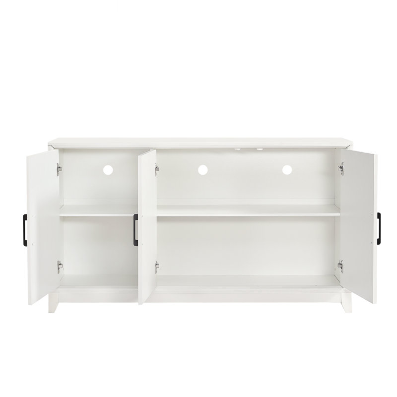 Console avec 2 espaces de rangement spacieux, Blanc