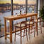 63" Solid Wood Bar Table,