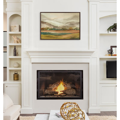 «Mountainscape» par Annie Quigley, reproduction d'art sur toile encadrée