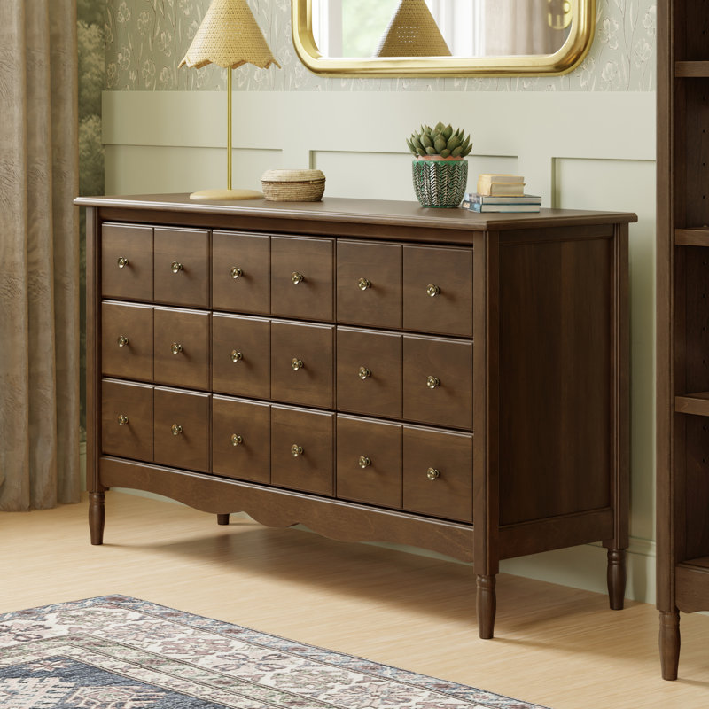 Liberty 9-Drawer Assembled Dresser, Natural Walnut