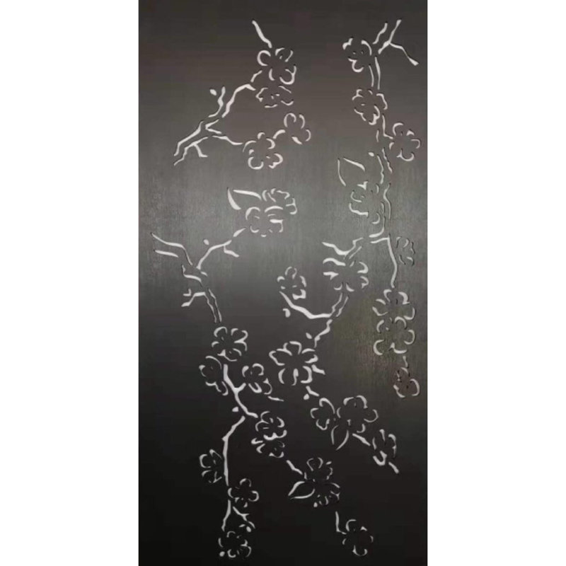Paravent décoratif Cherry Blossom PVC 3 pi x 6 pi, Blanc