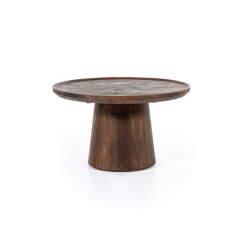 Ron Solid Wood Coffee Table, 15" H x 26" L x 26" W