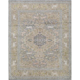 Hand Woven Silk and Wool Oriental Area Rug