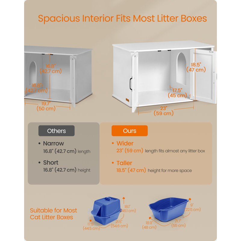 Litter Box Enclosure, White
