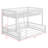 Floor Bunk Bed Frame With Ladder – Safety Guardrails Equipped, Simple & Easy To Assemble-564847287-564847286
