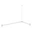 60" Brass L-Shaped Shower Curtain Rod