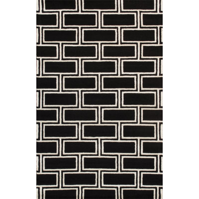 Hand Tufted Viscose Geometric Indoor Rug