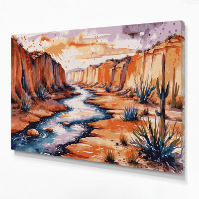Art mural sur toile beige du sud-ouest, paysages Arroyo Stream 96