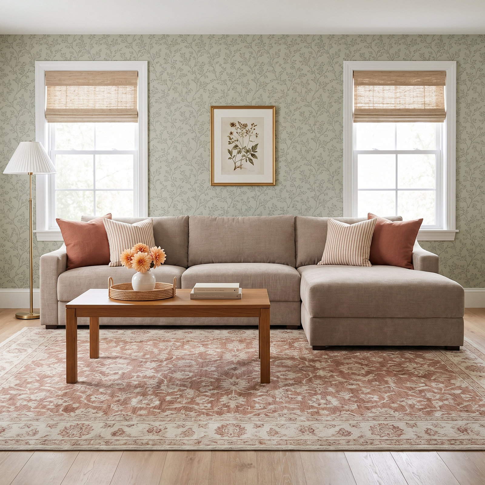 Nora Upholstered Chaise L-Sectional, Right Hand Facing