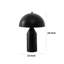 Lampe de table Cardy Retro, abat-jour dôme champignon rétro, métal noir