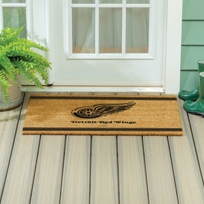 Grand tapis en fibre de coco Detroit Red Wings, 36 po x 24 po