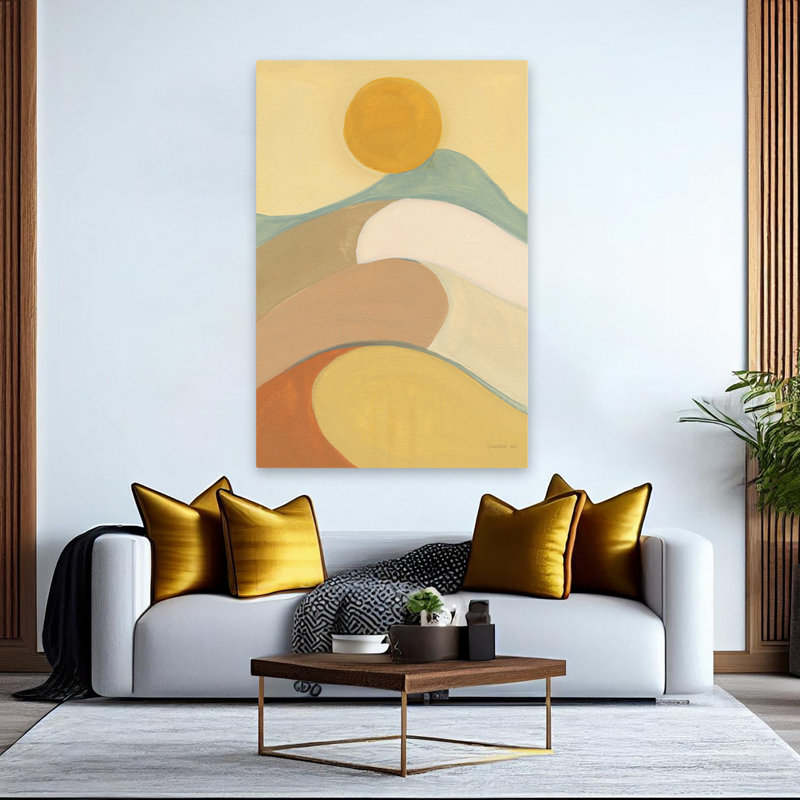 Art abstrait et mirage brun I, H 60 po x l 40 po