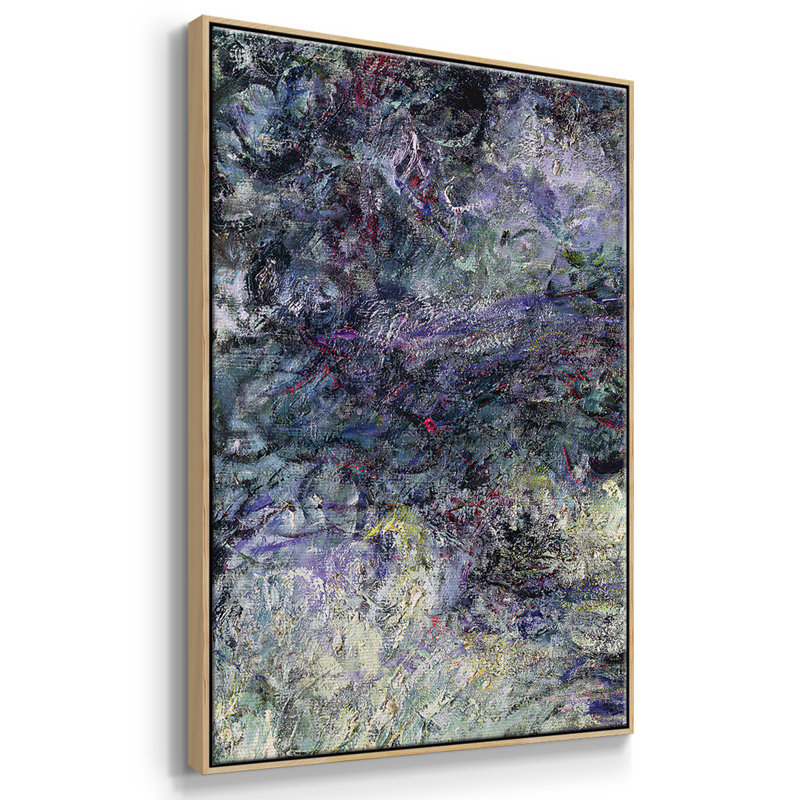 Pont japonais Japonilainen silta par Monet - Toile encadrée multi-pièces, H 24 po x l 48 po x P 2 po, Naturel