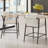 Atik Upholstered Counter Stool with Metal Frame-1122869010