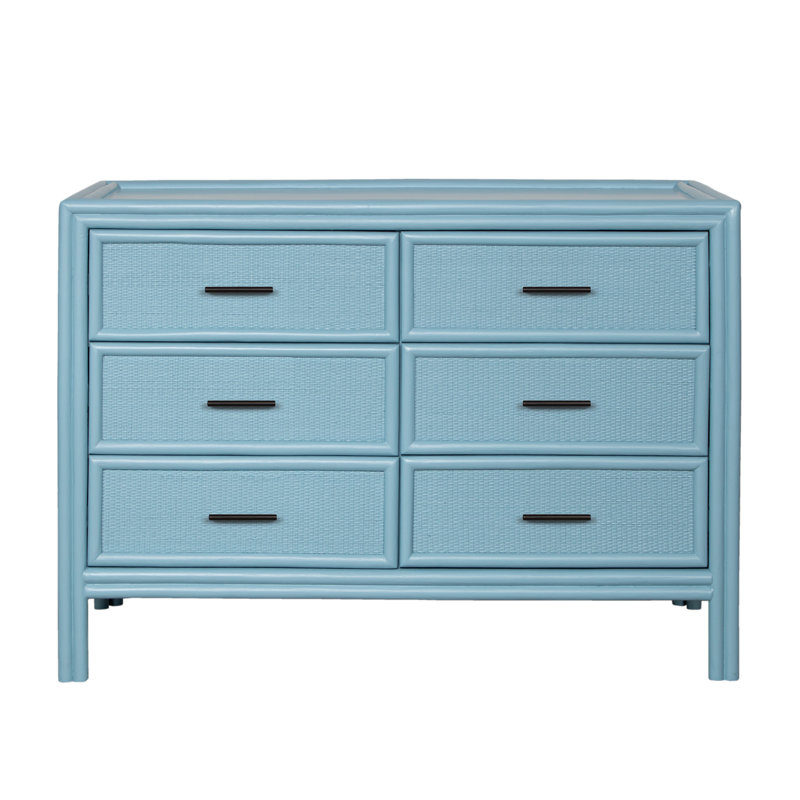 Aruba 6 - Drawer Dresser, Pool Blue
