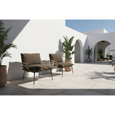 Causeuse d'extérieur avec plateau en aluminium Tembel