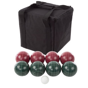 GoSports 65mm Travel Size Mini Bocce Game Set with 8 Balls, Pallino, Tote Bag and Measuring Rope