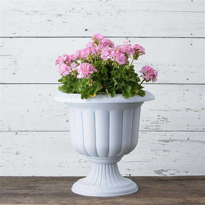 Tralee Neoclassic Resin Urn Planter , 19" H x 19" W x 19" D, Stone
