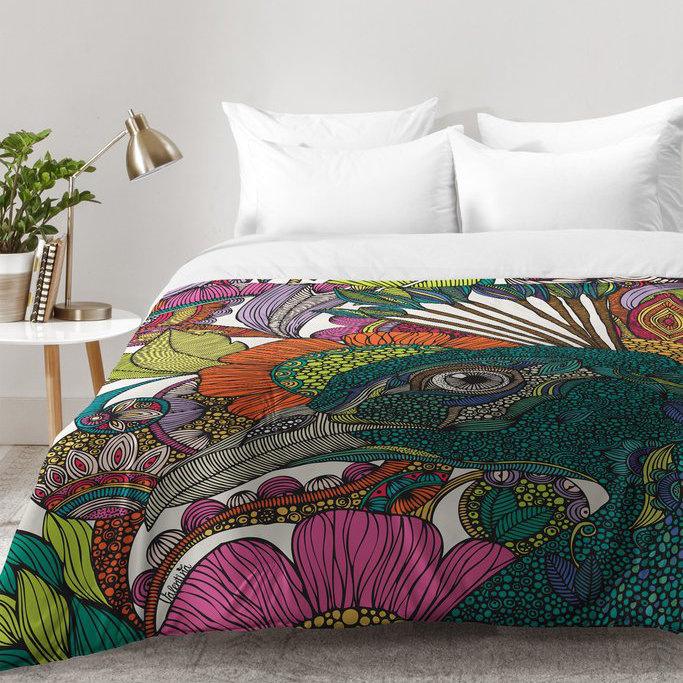 Valentina Ramos Polyester Floral Comforter, Full/Queen Comforter + 2 Standard Shams