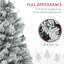 Décoration de Noël artificielle haute 7,5 pi avec 1188 branches floquées par la neige, 500 lumières DEL blanc chaud, ouverture automatique, vert