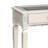 Transitional Storage Table With Jewel Encrusted Handles Rectangular Silver Square Knob And
