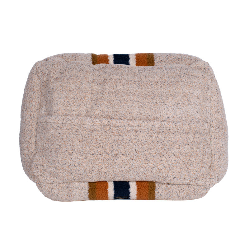 Kuddle Dog Bed Stripe, Medium (30" W x 24" D x 9" H), Rust