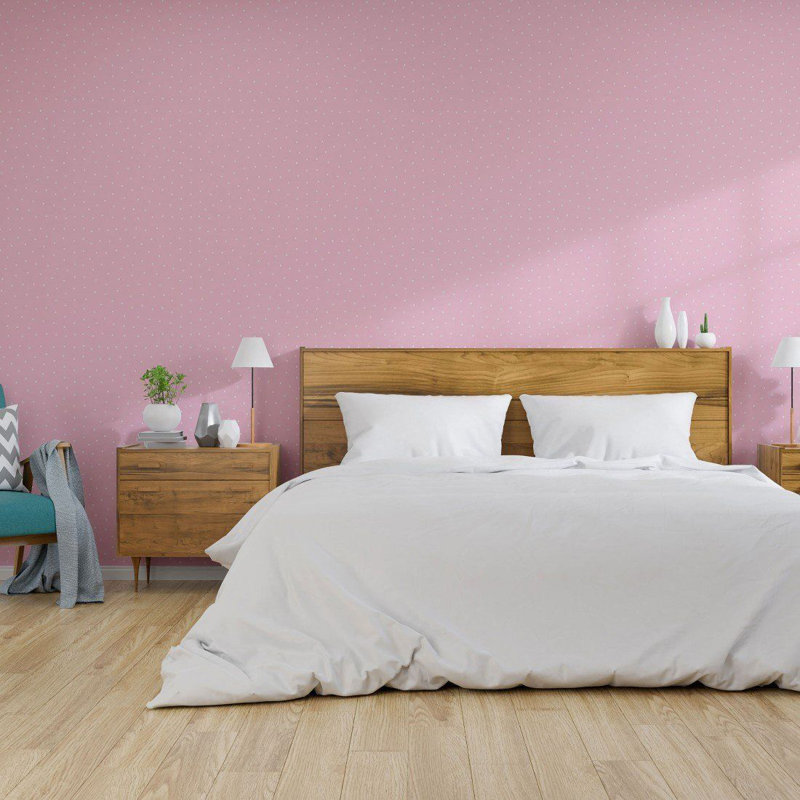 Rouleau de papier peint adhésif Aymelia, L 126 po x l 24 po, Rose