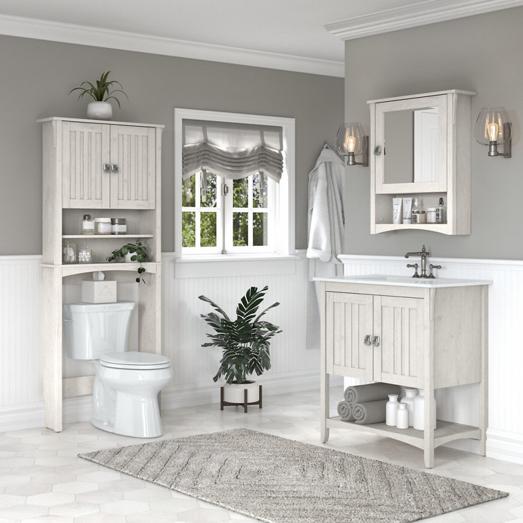 Keyunta Single Bathroom Vanity with Ceramic Top with Mirror