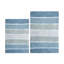 Ensemble de 2 tapis de bain à rayures antidérapants 100% coton Cervantes-553813583-606254272