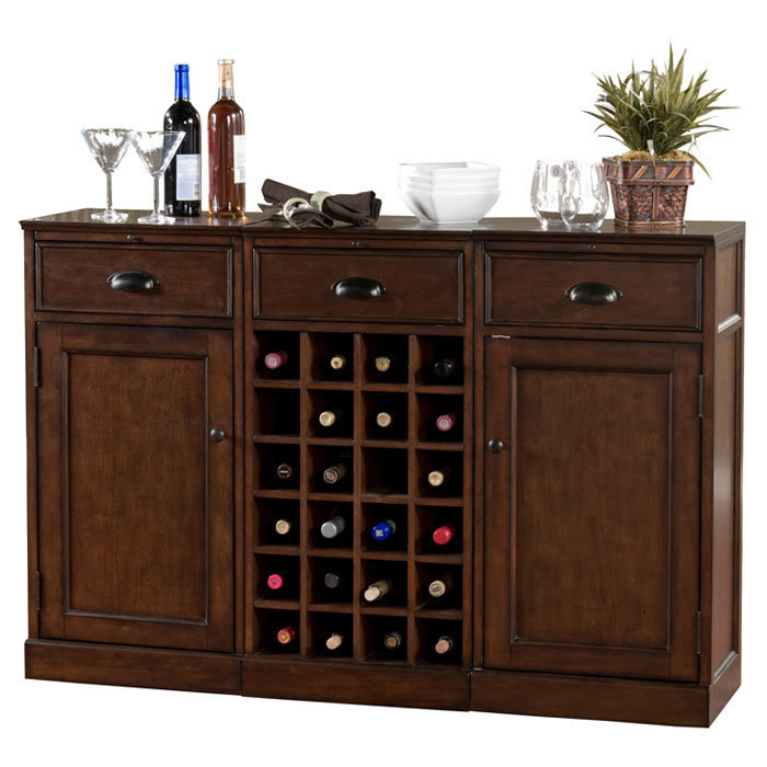 54 " L Birch Solid Wood Bar Cabinet