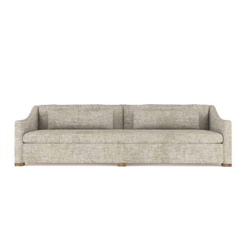Crosby Slope Arm Sofa, 32.5" H x 108" W x 43" D, Weathered, Box Weave Linen Bluebell