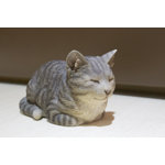 Sleeping Cat Tabby Statue