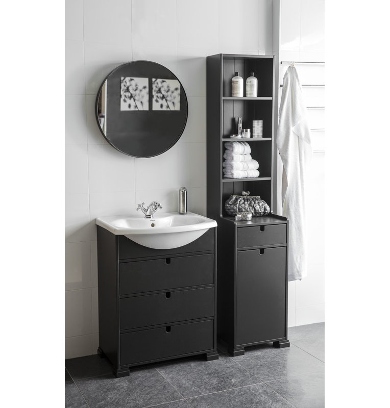De Soto Metal Wall Mirror, Black