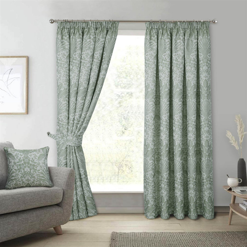 Emily-Jane Room Darkening Curtain, 117 x 137cm, Sage