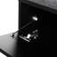 Banc de chaussures exquis avec tablettes réglables et tablettes noires-1571468038