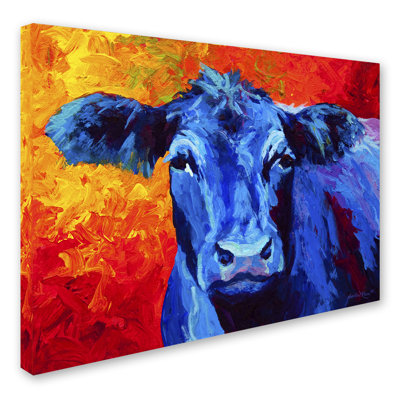 «Blue Cow» par Marion Rose, reproduction sur toile