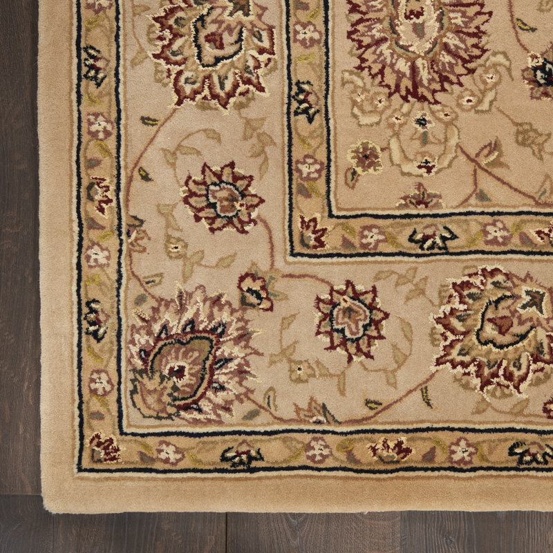 Ivory Elegance Handmade Wool & Silk Tufted Rectangular Rug