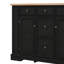 Buffet avec rangement, console de cuisine avec 5 tiroirs, 2 armoires, tablettes réglables, buffet pour la salle à manger, le salon, le vestibule (noir)-129456501