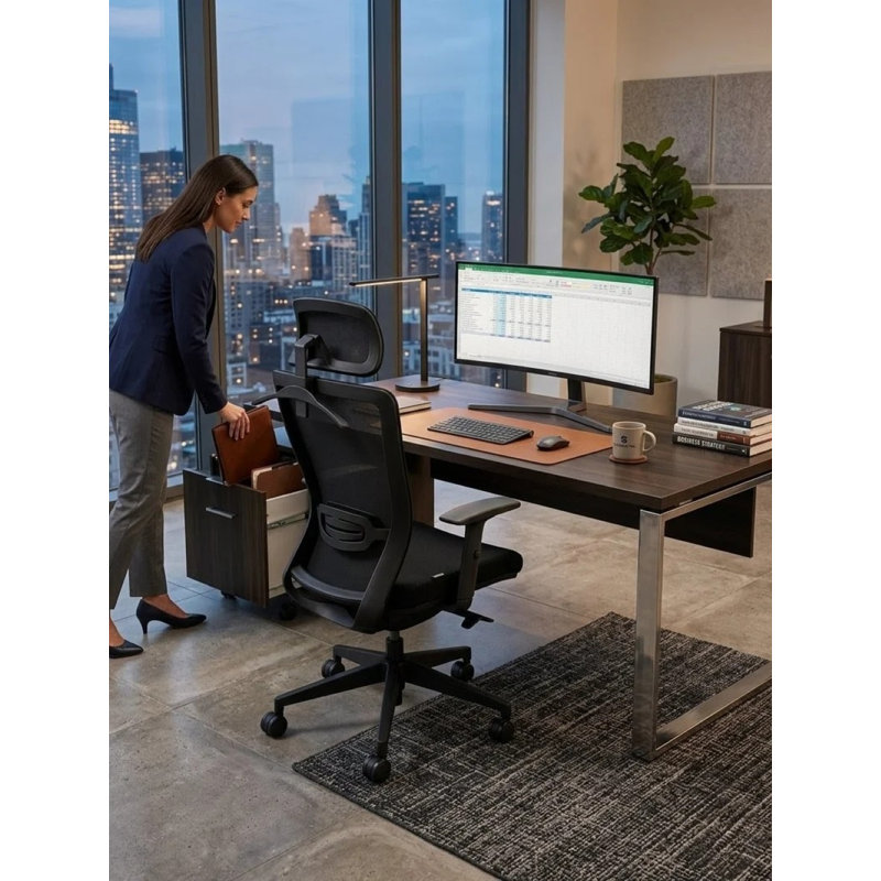 Chaise de Bureau Ergonomique Zynix | Soutien Lombaire Réglable