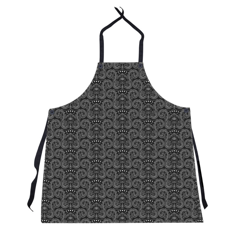 Tablier à motif troisième oeil, Noir / Blanc