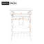 Meuble-lavabo de 24 po avec lavabo attaché, conception compacte et élégante, un tiroir profond pour le rangement, poignées en fer de haute qualité, montage facile pour adultes, 4 robinets, aspect contemporain brun foncé