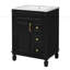 Meuble-lavabo 24 po avec lavabo en céramique-483929062