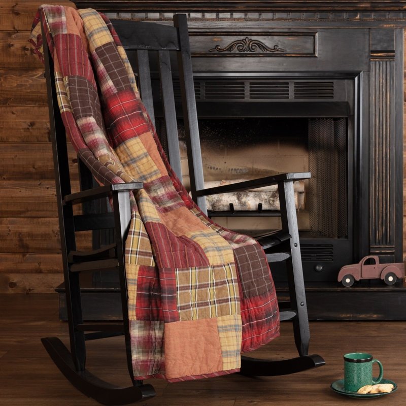 Wyatt Rustic Patchwork Cotton Quilted Throw Blanket 50"x60"