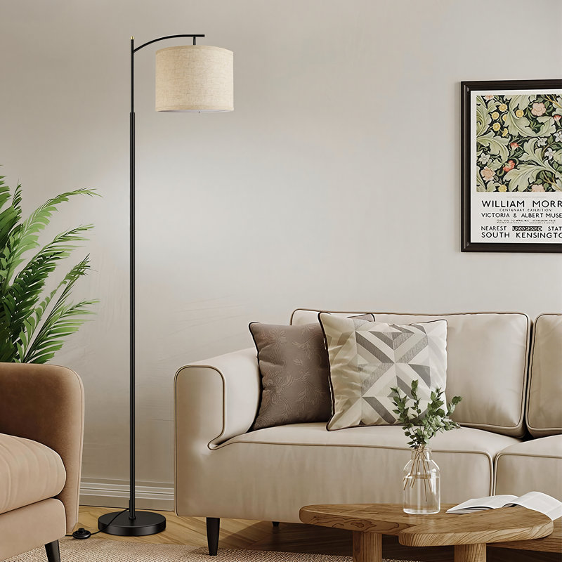 Lampe sur pied 62,2 pouces pour le salon avec télécommande
