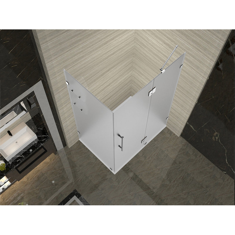 Avalux GS 42" x 72" Square Hinged Shower Enclosure, Chrome