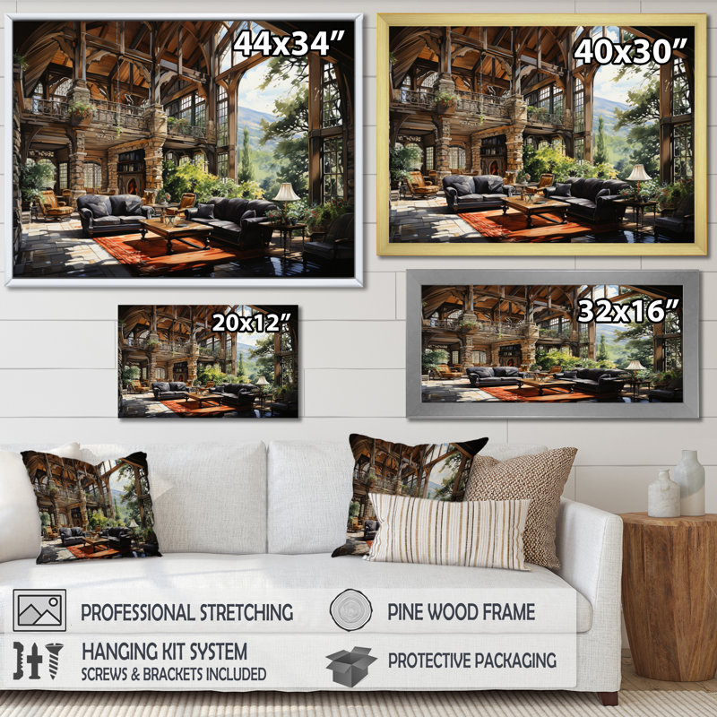 " Hotels Lodges Serenity Retreat VII ", Wrapped Canvas, 24" H x 32" W x 1" D