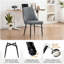 Chaises de salle à manger rembourrées en similicuir avec pieds en acier (ensemble de 2)-894103412-894103414